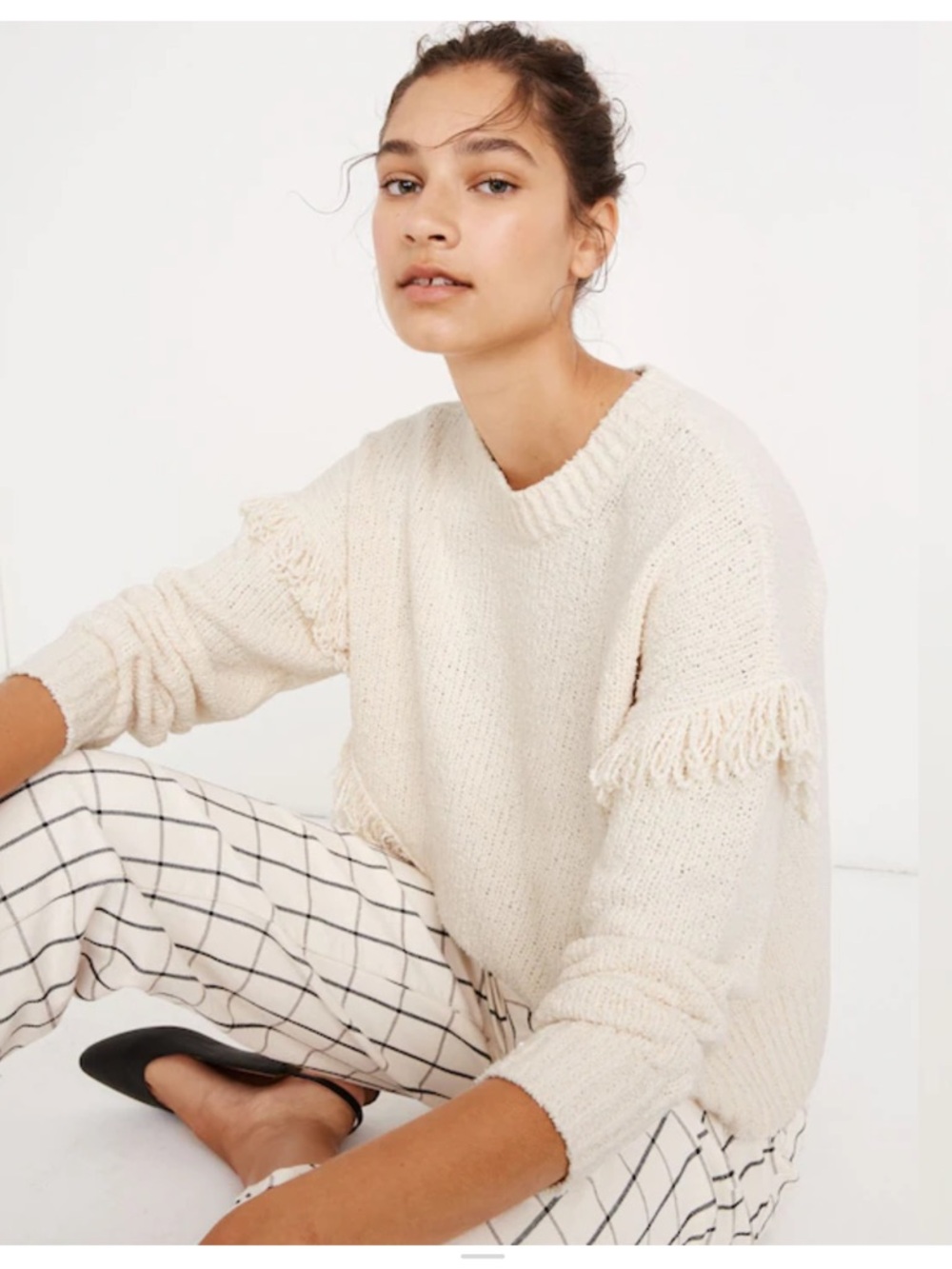 Madewell Montford Fringe Pullover Sweater